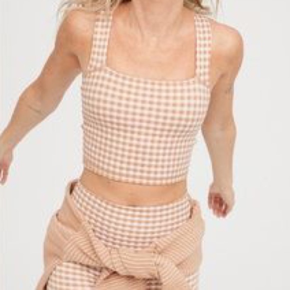 Aerie Gingham Workout set